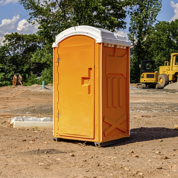 how often are the porta potties cleaned and serviced during a rental period in Potter NE